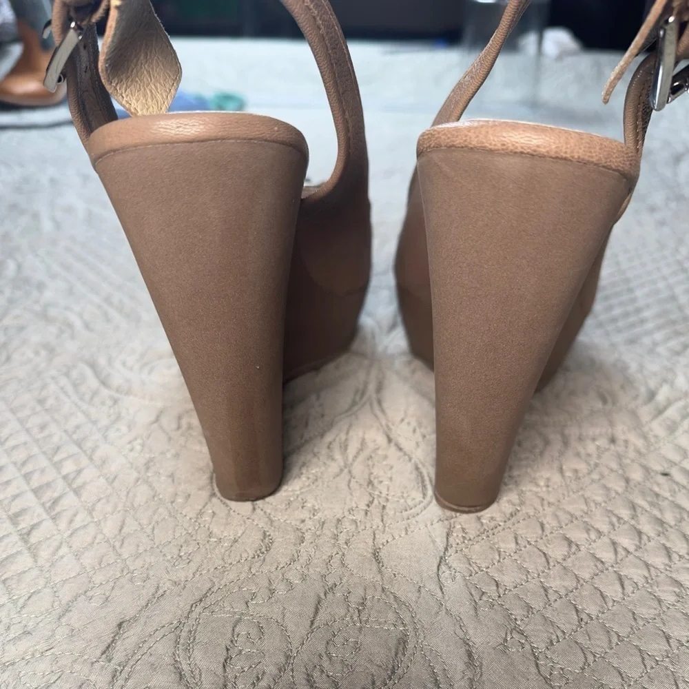 Michael Kors Tan Wedge Sandals